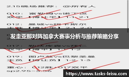 发圭亚那对阵加拿大赛事分析与推荐策略分享